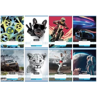 Nebulo Небуло: Тетрадка с шарени линии, за 2-ри клас, 16-32, А5 - различни видове (vo2-vm-a5)