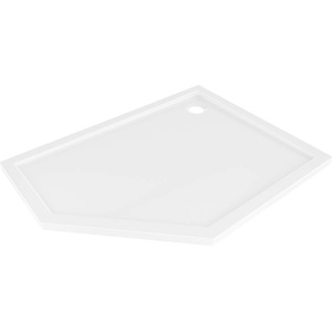 Mexen Flow петоъгълна тънка душ кабина, дясна 90 x 80 см, бял гланц - 46P108090R (46P108090R)