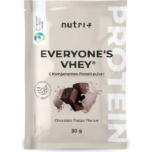 nutri + Пробен размер на веган протеин на прах 6K - Chocolate-Fudge