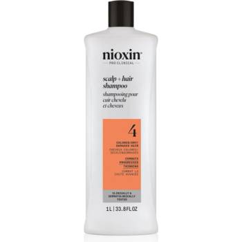 Nioxin System 4 Scalp + Hair Shampoo нежен шампоан за боядисана и увредена коса 1000ml