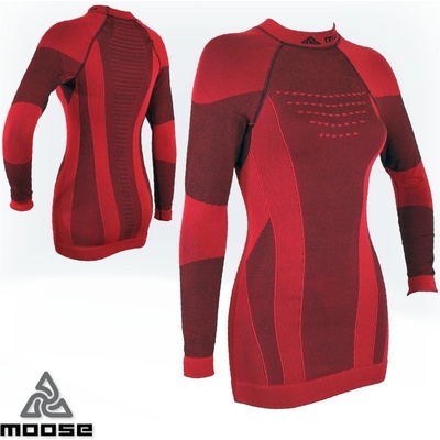 ELEMENT TEE WOMEN teplé prodloužené termoprádlo Moose červená