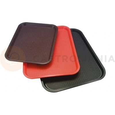 APS Podnos obdĺžnikový fast food červený 00535 410x305mm