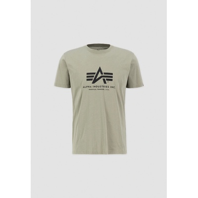 Alpha Industries Basic Big Logo zelené