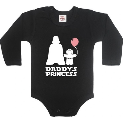 Body s potiskem Star Wars Daddys Princess Černá Canvas Dětské body Bezvatriko.cz