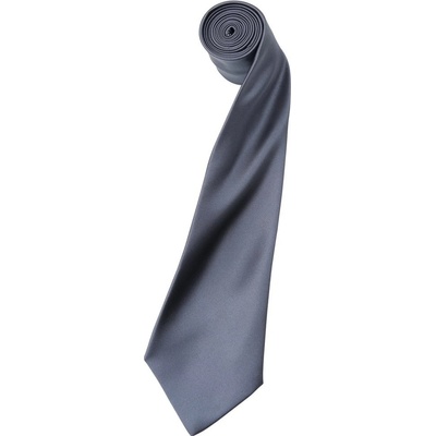 Premier Workwear Saténová kravata oceľová