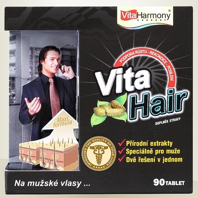 VitaHarmony Vita Hair vlasový stimulátor pro muže 90 tabliet