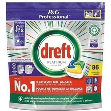 Dreft Platinum All in 1 Lemon gélové tablety do umývačky riadu 86 ks