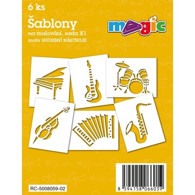 Magic papír šablony na malování HUDEBNÍ