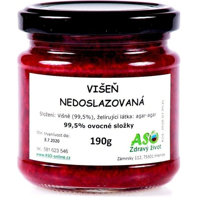 ASO Zdravý život Višeň nedoslazovaná 430g