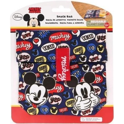 Stor textilné desiatové vrecúško Mickey Mouse Snack 41005