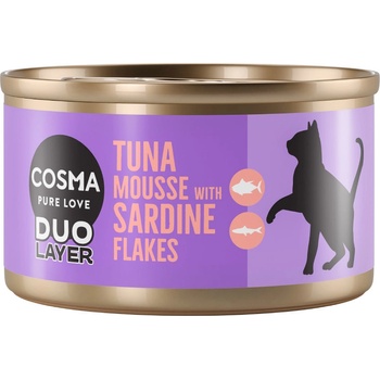 Cosma Duo Layer tuniaková pena s kúskami sardiniek 6 x 70 g