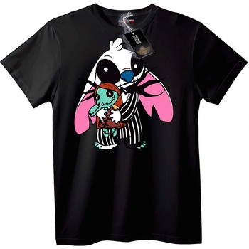 NOONEBRAND Тениска Jack Skellington и Зелен Приятел - 2XL, White