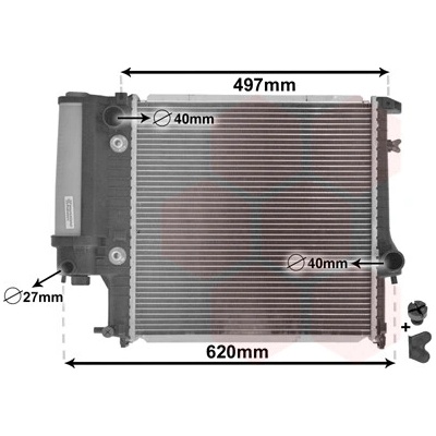 Chladič vody pro motor VAN WEZEL 06002125