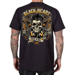 Black heart мъжка тениска с щампа BLACK HEART - RUMBLER - Black - 21780