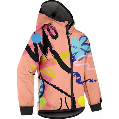 Unuo Dětská softshellová bunda s fleecem Basic Meruňková Fantazie – Hledejceny.cz