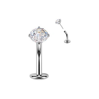 Šperky4U Obrácený PUSH IN piercingu do pupíku TITAN TIT1621-C