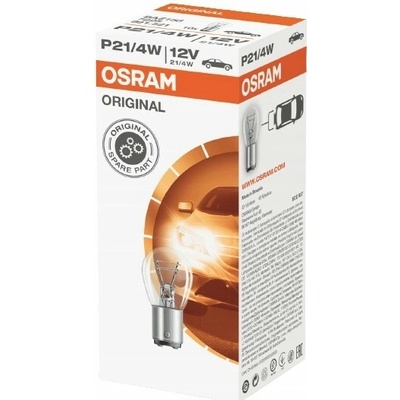 OSRAM žárovka 12V P21/4W BAZ15D 1 kus (bílé sklo)