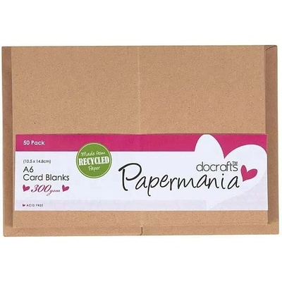 Přání a obálky A6 PAPERMANIA 50ks/ kraft