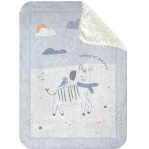 Kikkaboo Супер меко бебешко одеяло с шерпа 110/140 см Stripy Friends (31103020152) - tary