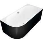 POLYSAN Monolith - Асиметрична вана Viva R, 170x75x60 см, дясна, бяла/черна 78119MB (78119MB)
