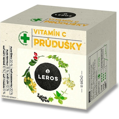 Leros Průdušky bylinný čaj šípek & lípa 10 x 2 g