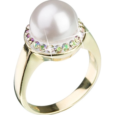 Pavona prsten se Swarovski Elements 35021.6 LUMINOUS GREEN