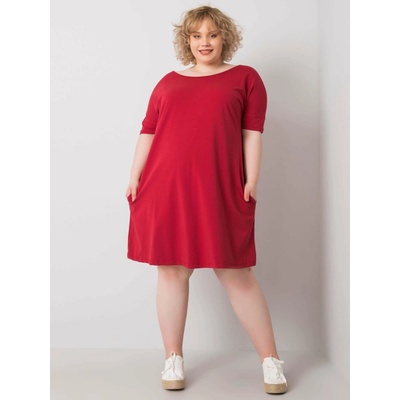Dámske šaty s krátkym rukávom Bellamy RV-SK-6639.02X červené