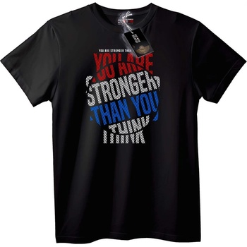 NOONEBRAND Тениска Ти Си По-Силен, Отколкото Мислиш - XS, Black