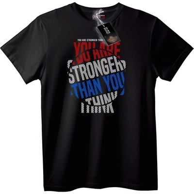 NOONEBRAND Тениска Ти Си По-Силен, Отколкото Мислиш - XS, Black