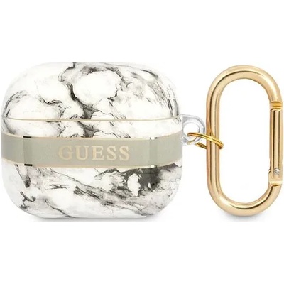 Guess GUA3HCHMAG калъф за AirPods 3, сив, Marble Strap Collection (GUA3HCHMAG)