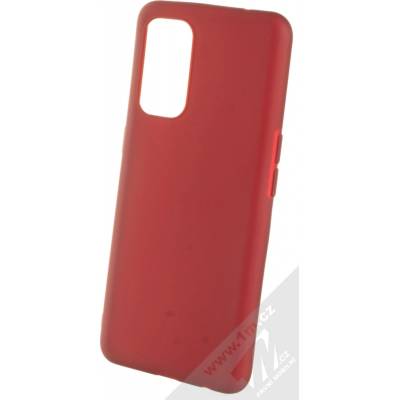1Mcz Matt TPU ochranný silikonové Oppo Reno5, Reno5 5G, Reno5 K, Find X3 Lite tmavě červené