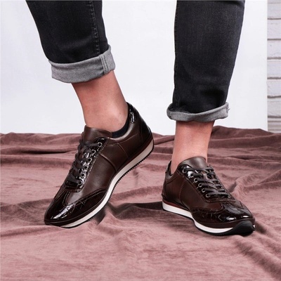 Ducavelli Мъжки обувки от естествена кожа - Кафяви #326797 (326797_Кафяво)