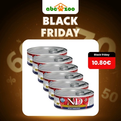 N&D Cat QUINOA Adult Weight Manamegent Lamb & Brocolli 6 x 80 g