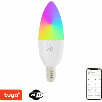 Immax NEO LITE SMART LED žiarovka E14 6 W farebná a biela WiFi