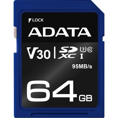 ADATA SDXC 64GB UHS-I U3 ASDX64GUI3V30S-R