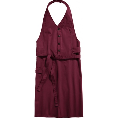 Workwear Corcolle Dlouhá zástěra s laclem 00260-01 Cherry