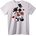 NOONEBRAND Тениска Mickey Mouse с Цветя - 2XL, White
