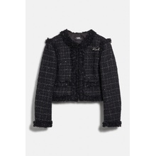 KARL LAGERFELD BOUCLE JACKET BLACK/SILVER