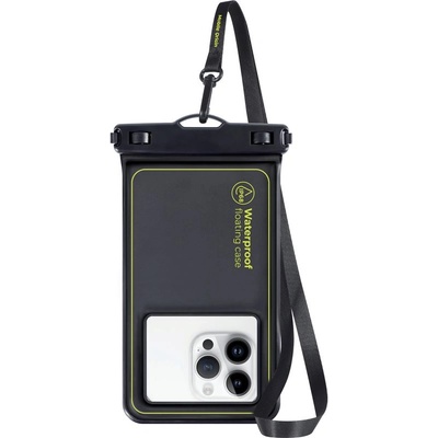 Mobile Origin Универсален водоустойчив калъф за смартфони до 6.5 инча - Mobile Origin Waterproof Floating Case IPX8 (черен-жълт) (DBL-BLK-GRN01)