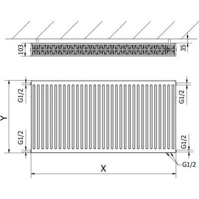 Mexen CV22 W622-040-160-00 400 mm x 1600 mm
