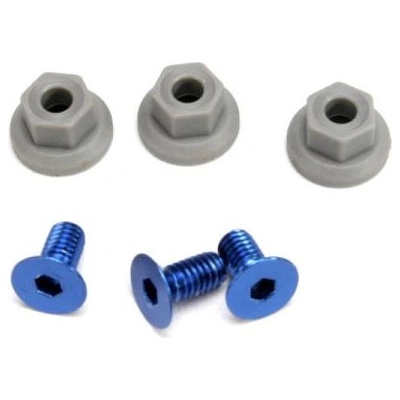 Traxxas алуминиев винт за крило M4x8mm, найлонова гайка M4 (3+3)