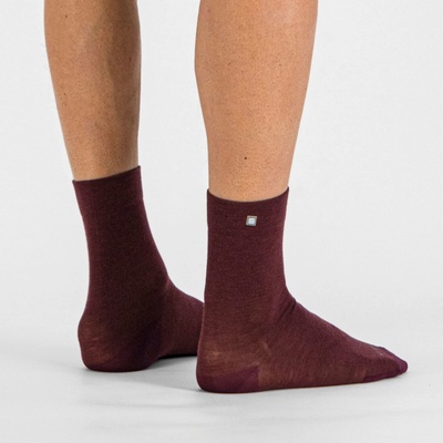 Sportful MATCHY WOOL dámske ponožky vínová