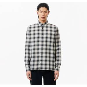 Lacoste Regular Fit Flannel Shirt - Black-White