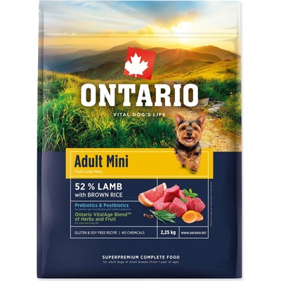 Ontario Adult Mini Lamb & Brown Rice 0,75 kg