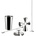 Alessi Комплект за коктейли, 5 бр. , неръждаема стомана, Alessi (ALGIA25SET)