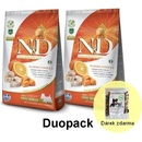 N&D Pumpkin Dog Adult Mini Grain Free Codfish & Orange 2 x 7 kg