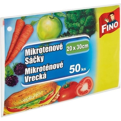 Fino mikrotenové svačinové sáčky, 20 x 30 cm, 7 µm, 50 ks – Hledejceny.cz
