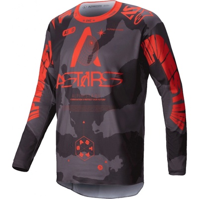 Alpinestars Racer HOLLOW 2025 šedo-oranžový maskáčový