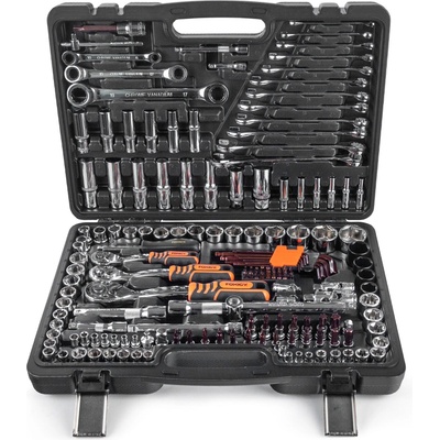 Foxigy Комплект от 163бр. 1/2", 1/4", 3/8" гаечни ключове CrV Professional