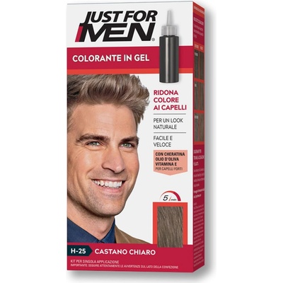 Just for men šampón na zakrytie sivých vlasov farba svetlohnedá H25